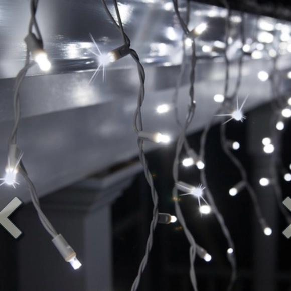 Home Depot Other - Christmas led icicles lights cool white 2 lights strings 7’ each
